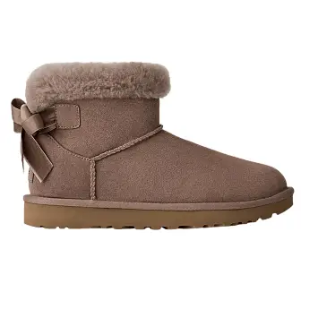 UGG Women's Mini Bailey Mixed Bow Caribou - 1