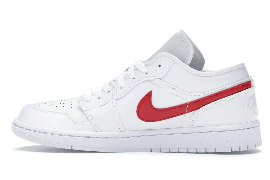 Фото № 6 с приближением к товару «‎Jordan 1 Low White University Red »