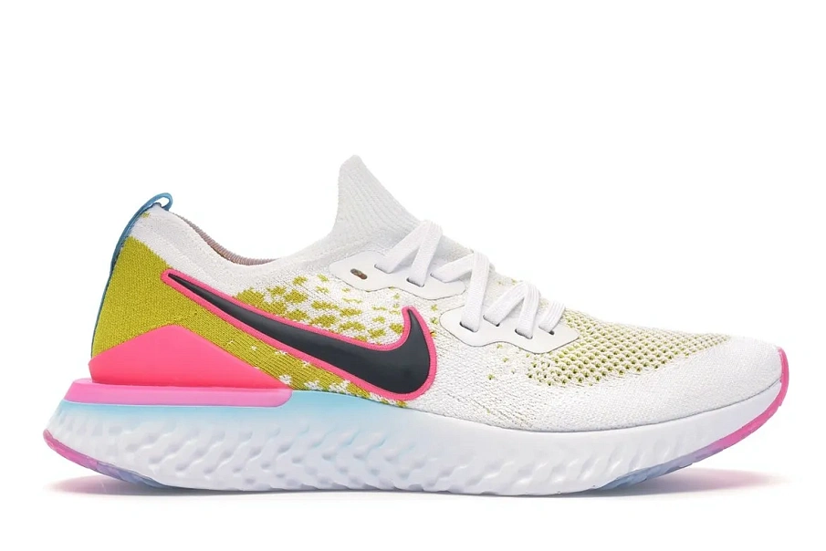 Фото № 1 с приближением к товару «‎Nike Epic React Flynit 1 White Pink Blast Citron»