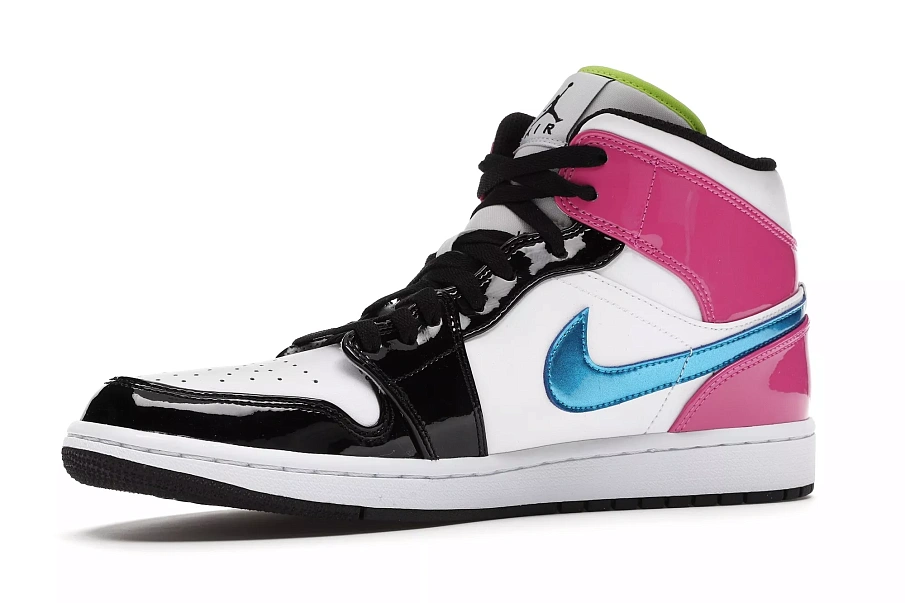Фото № 4 с приближением к товару «‎Jordan 1 Mid White Black Cyber Pink»