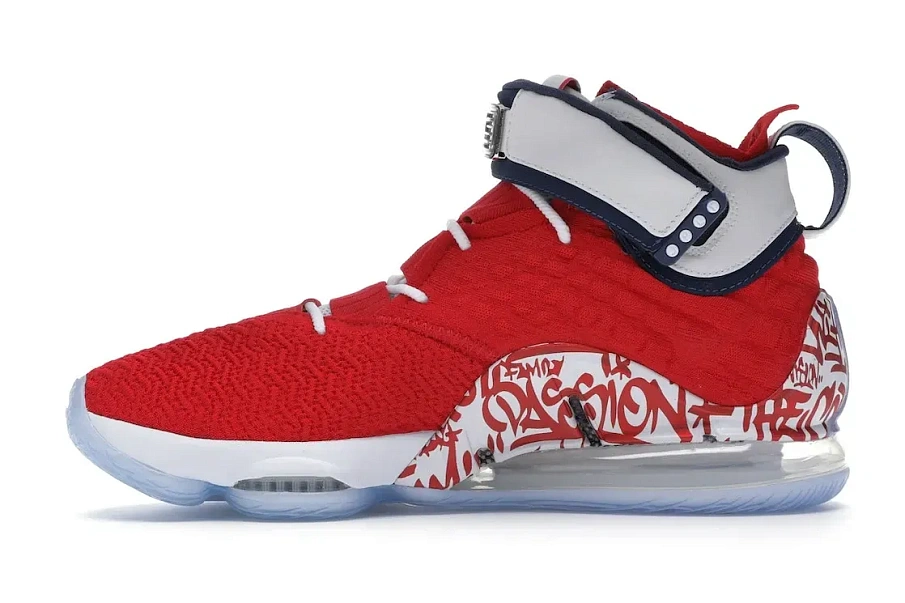 Фото № 3 с приближением к товару «‎Nike LeBron 17 Graffiti Remix Red»