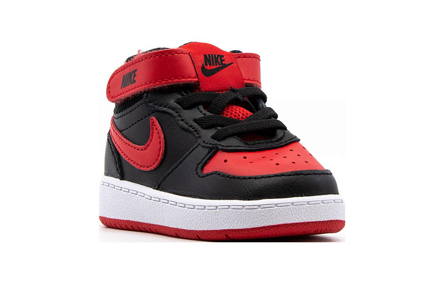 Фото № 3 с приближением к товару «‎Nike Court Borough Mid 2 Td Skate Shoes BlackRed»