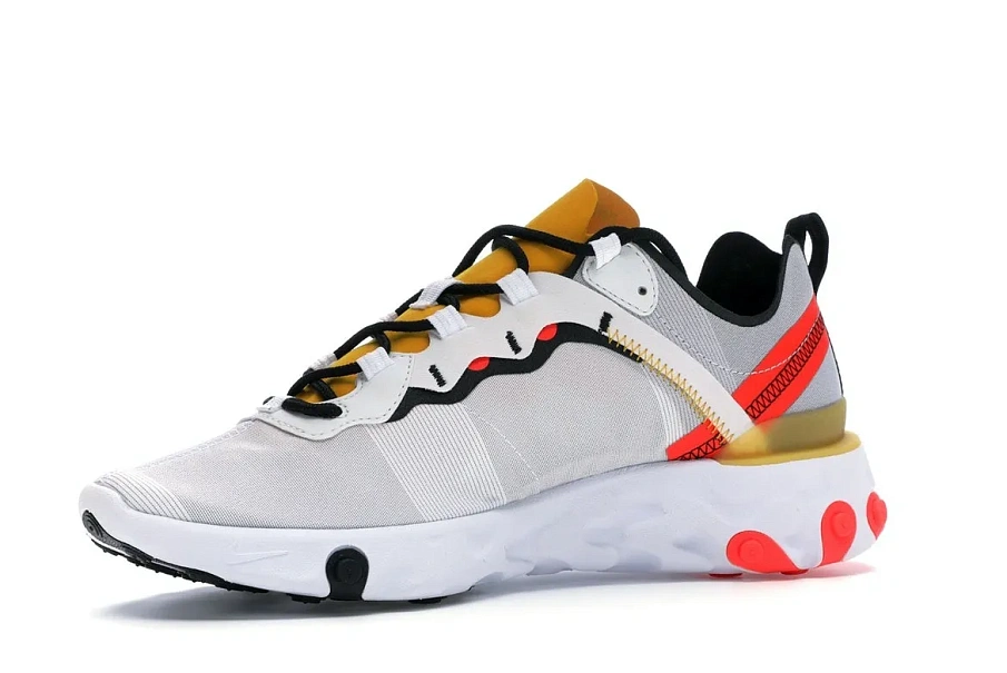 Фото № 3 с приближением к товару «‎Nike React Element 55 White Black Crimson Gold»