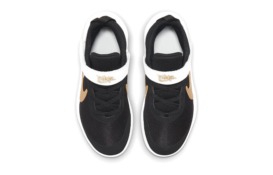 Фото № 4 с приближением к товару «‎(BP)Nike Team Hustle D 10 Basketball Shoes BlackWhiteGold»