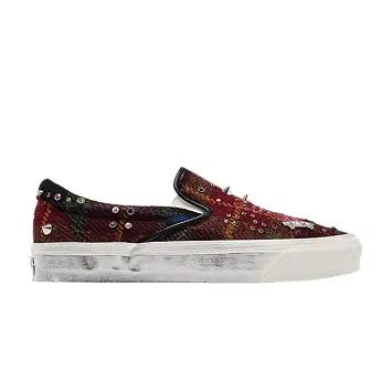 Vans Premium Classic Harris Tweed Slip-On Red - 1