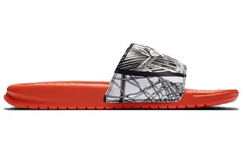 Nike Benassi JDI Print 'Team Orange' BlackWhiteTeam Orange - 2
