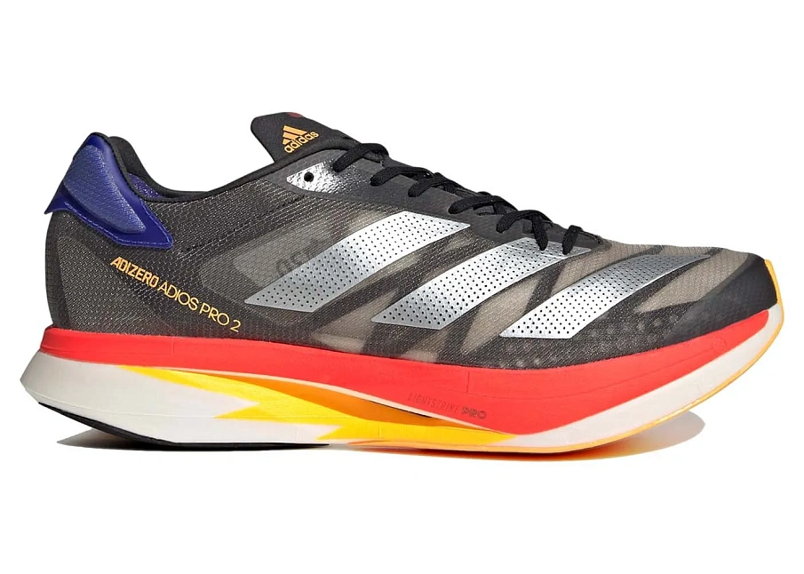 Фото № 1 с приближением к товару «‎adidas Adizero Adios Pro 2 Black Silver Yellow Purple»