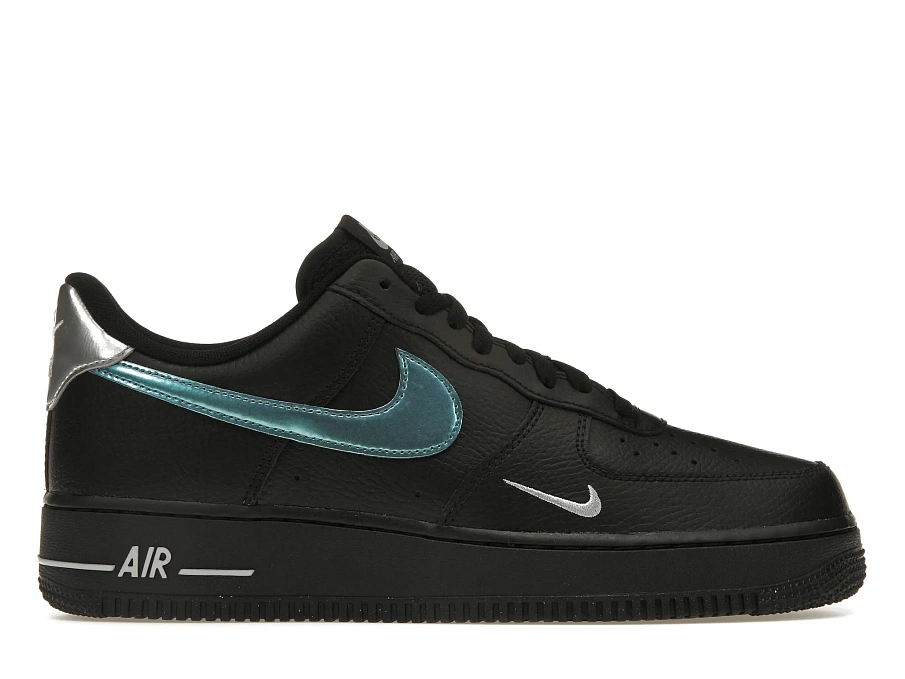 Фото № 1 с приближением к товару «‎Nike Air Force 1 07 Low Black Blue Lightning»