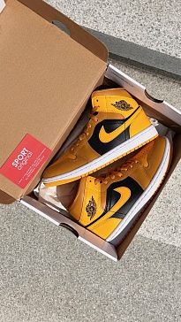 Фото № 2 с приближением к товару «‎Air Jordan 1 Mid University Gold»