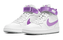 Фото № 3 с приближением к товару «‎Nike Court Borough Mid 2 (GS) WhitePurple»