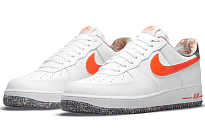 Фото № 2 с приближением к товару «‎Nike Air Force 1 Marble Low WhiteOrange»