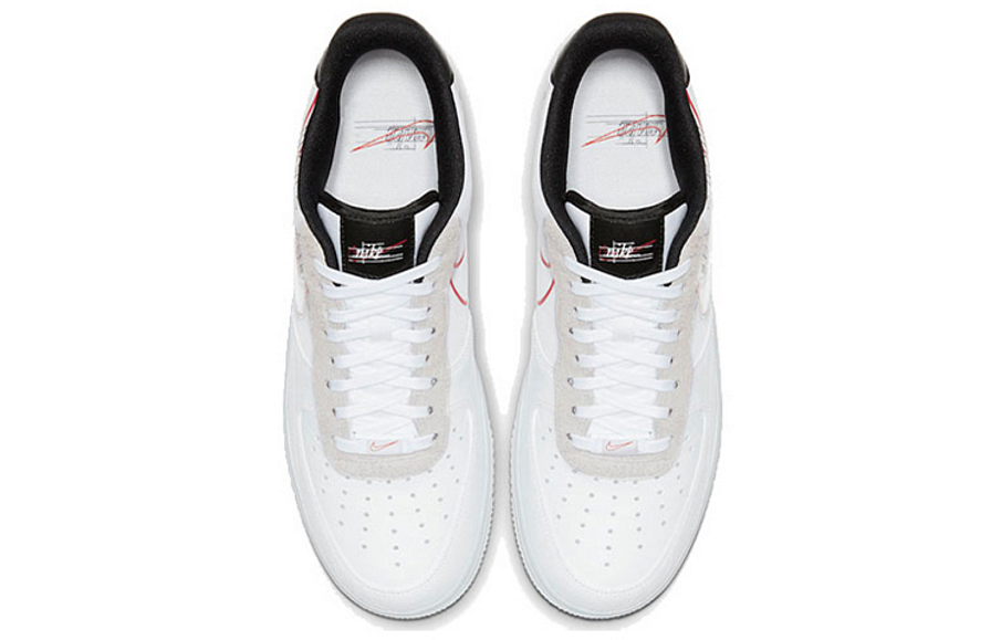 Фото № 4 с приближением к товару «‎Nike Air Force 1 Low Script Swoosh Skate Shoes WhiteRed»