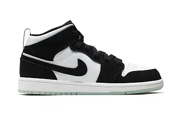 Nike Air Jordan 1 Mid White Black Teal Tint - 2