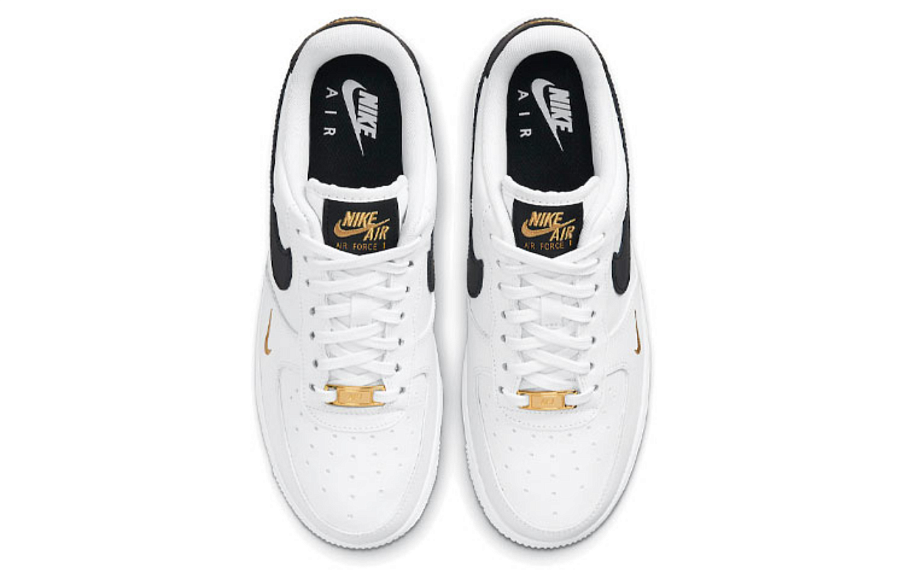 Фото № 4 с приближением к товару «‎Nike Air Force 1 Low 07 Essential White Black Gold Mini Swoosh»