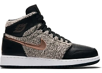 Фото № 1 с приближением к товару «‎Jordan 1 Retro High Fleece Black Metallic Red Bronze »