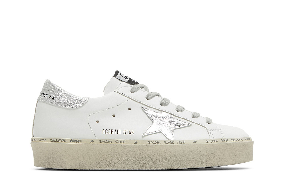 Фото № 2 с приближением к товару «‎Golden Goose Women's Hi Star White Silver»