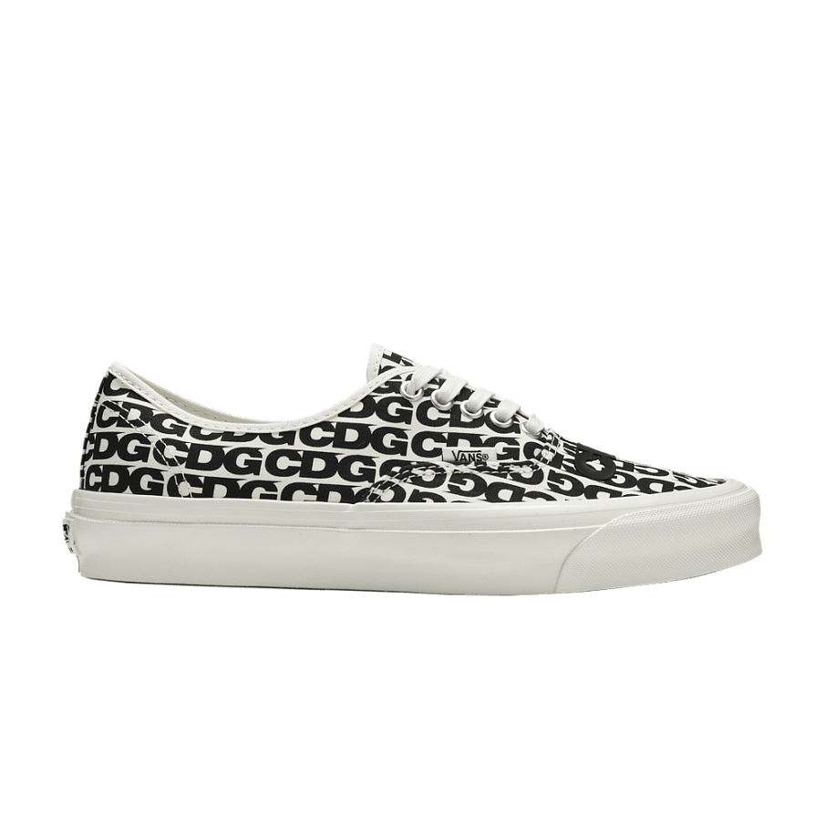 Фото № 1 с приближением к товару «‎Comme des Garçons x Vans OG Authentic LX CDG Print - Blanc De Blanc 2018»