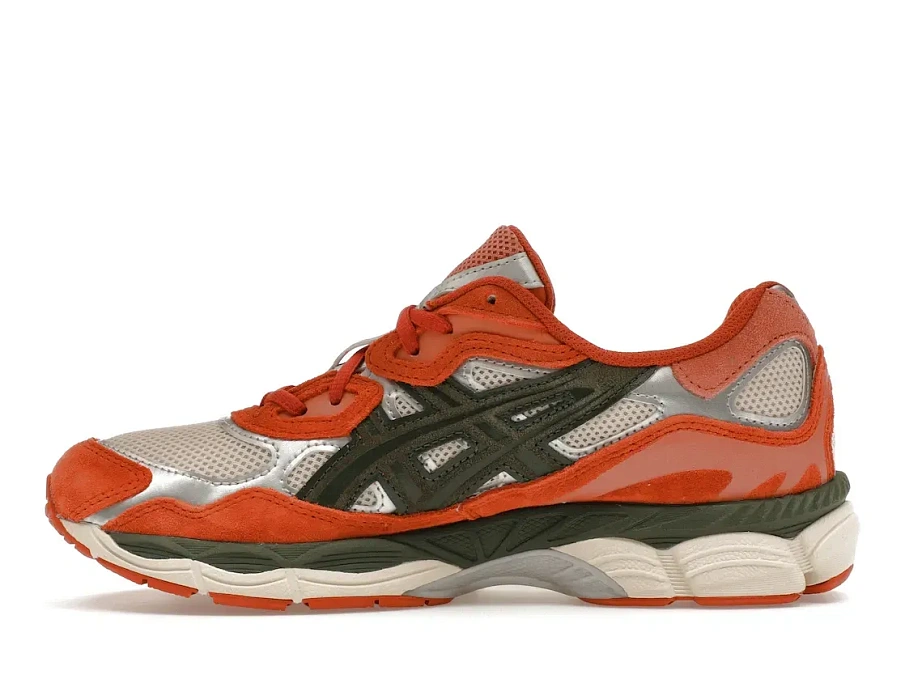 Фото № 3 с приближением к товару «‎ASICS Gel-NYC Oatmeal Forest Green Orange»