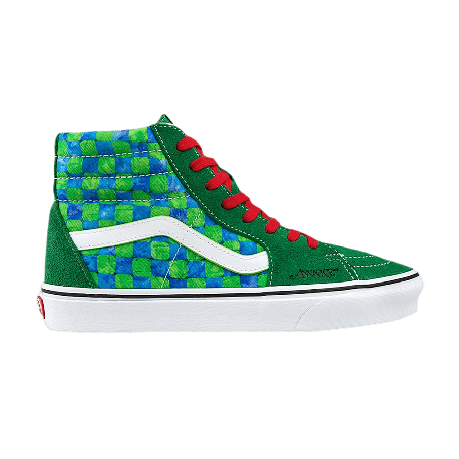 Фото № 1 с приближением к товару «‎Vans Awake NY x Sk8-Hi Green Checkerboard (VN0A5HXV7BS)»