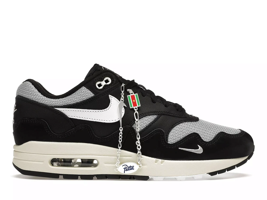 Фото № 1 с приближением к товару «‎Nike Air Max 1 Patta Waves Black (with Bracelet)»