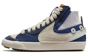 Nike Blazer Mid '77 Jumbo Skate Shoes GrayBlue - 1