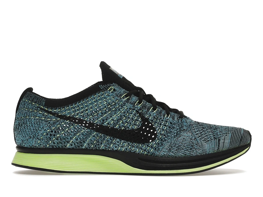 Фото № 1 с приближением к товару «‎Nike Flyknit Racer Blue Gecko»