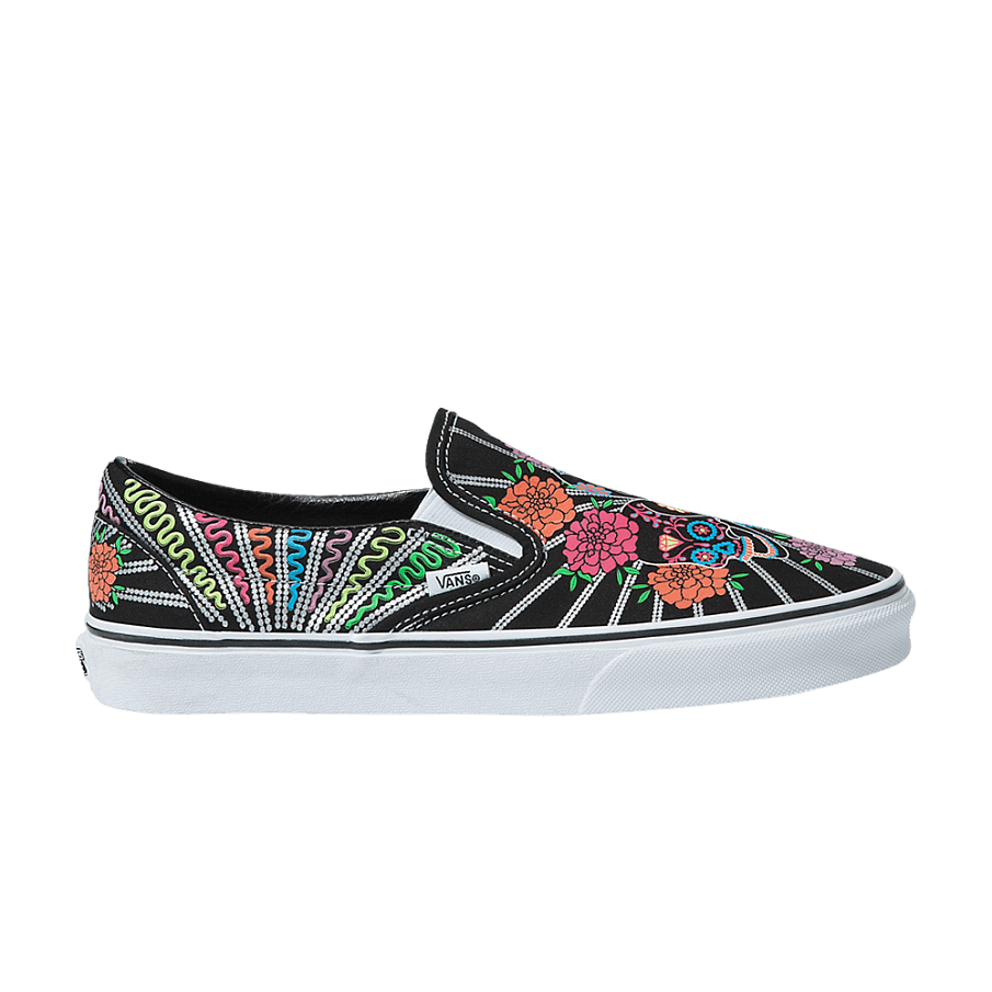 Фото № 1 с приближением к товару «‎Vans Classic Slip-On Dia De Los Muertos - Floral»