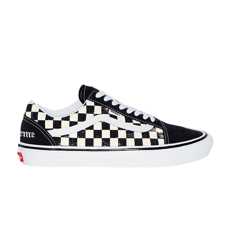 Фото № 1 с приближением к товару «‎Supreme x Swarovski x Vans Skate Old Skool Black»