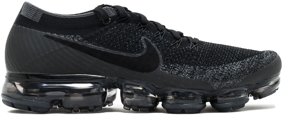 Фото № 1 с приближением к товару «‎Nike Air VaporMax Flyknit Black Dark Grey»