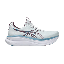 Фото № 1 с приближением к товару «‎ASICS Women's GEL-Nimbus 28 D Wide Arctic Blue Velvet Purple»