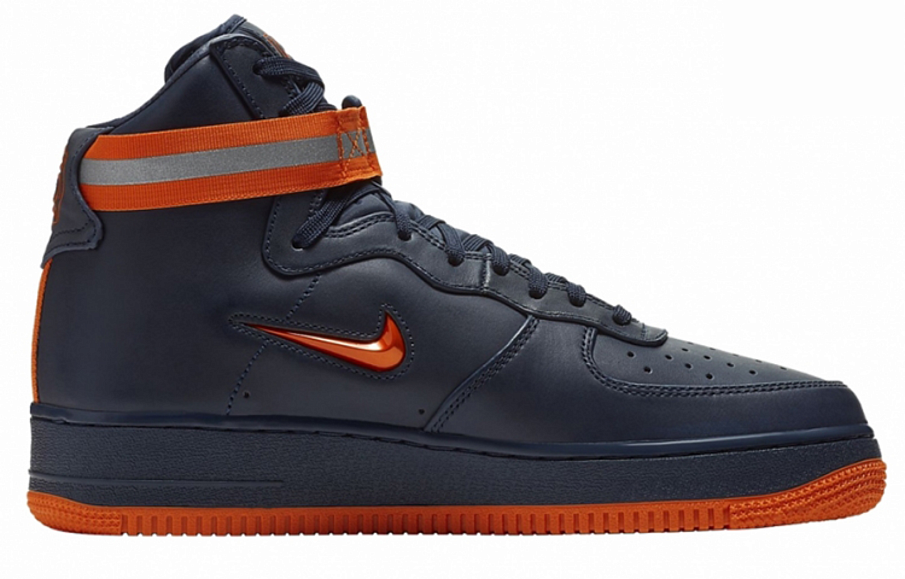 Фото № 2 с приближением к товару «‎Nike Air Force 1 High NYC "Obsidian Orange" BlackOrange»