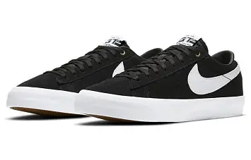 Nike Sb Blazer Low Gt Skate Shoes Black Gum - 5