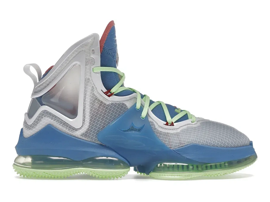 Фото № 1 с приближением к товару «‎Nike LeBron 19 Dutch Blue Lime Glow»