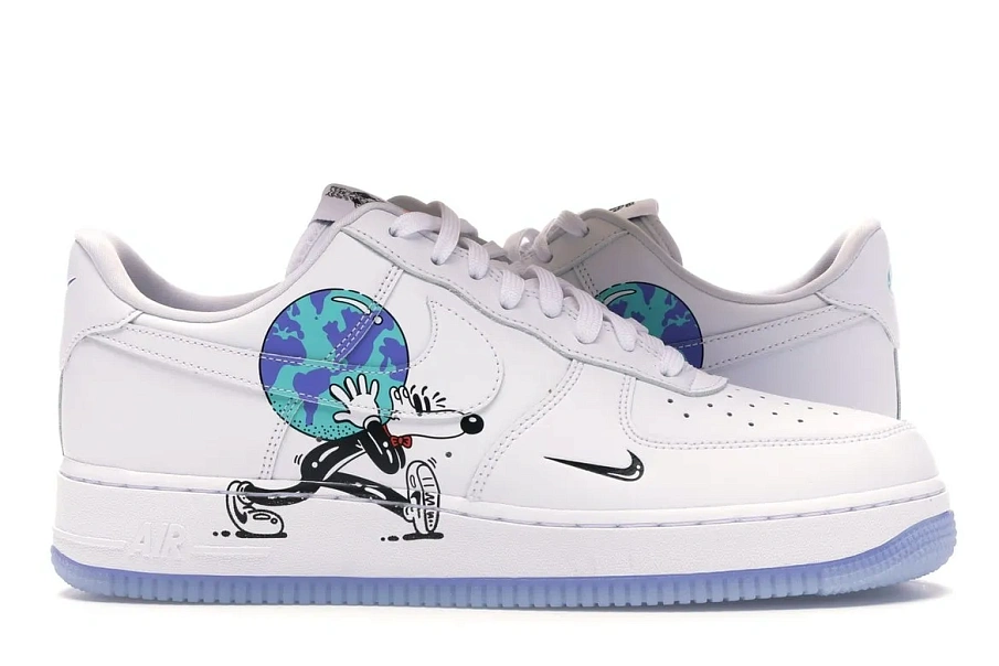 Фото № 1 с приближением к товару «‎Nike Air Force 1 Flyleather Steve Harrington Earth Day (2019)»