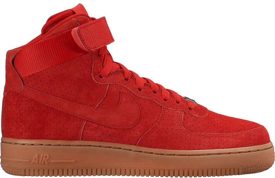 Фото № 1 с приближением к товару «‎Nike Air Force 1 High Suede University Red Gum »