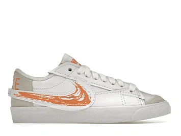 Nike Blazer Low '77 Jumbo Scribble Swoosh White Orange Trance - 1