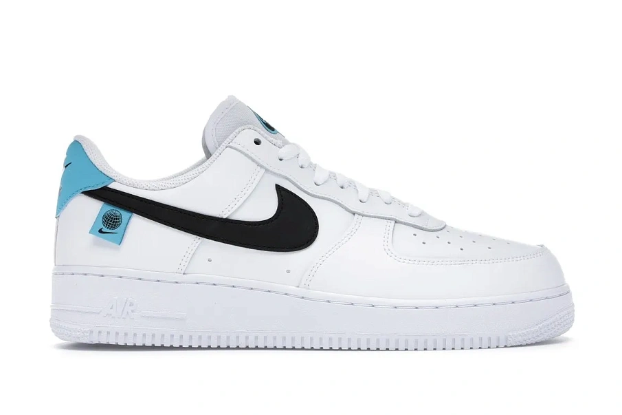 Фото № 1 с приближением к товару «‎Nike Air Force 1 Low Worldwide White Blue Fury Black»