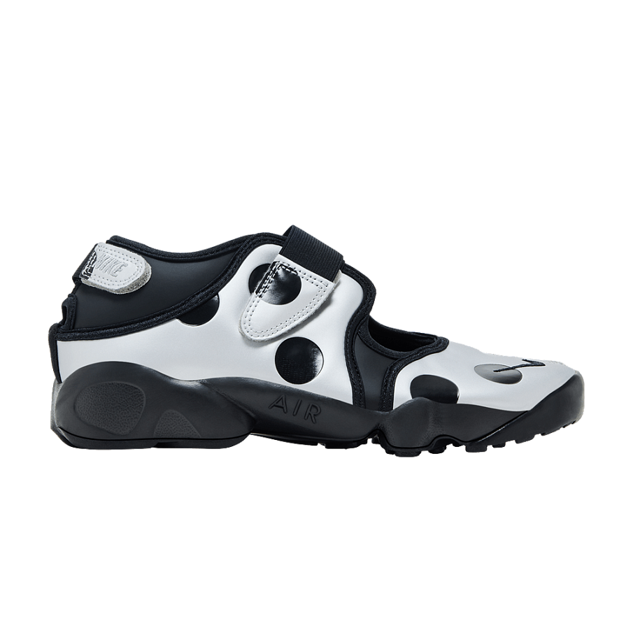 Фото № 1 с приближением к товару «‎Nike Women's Air Rift Polka Dots Black Metallic Silver»