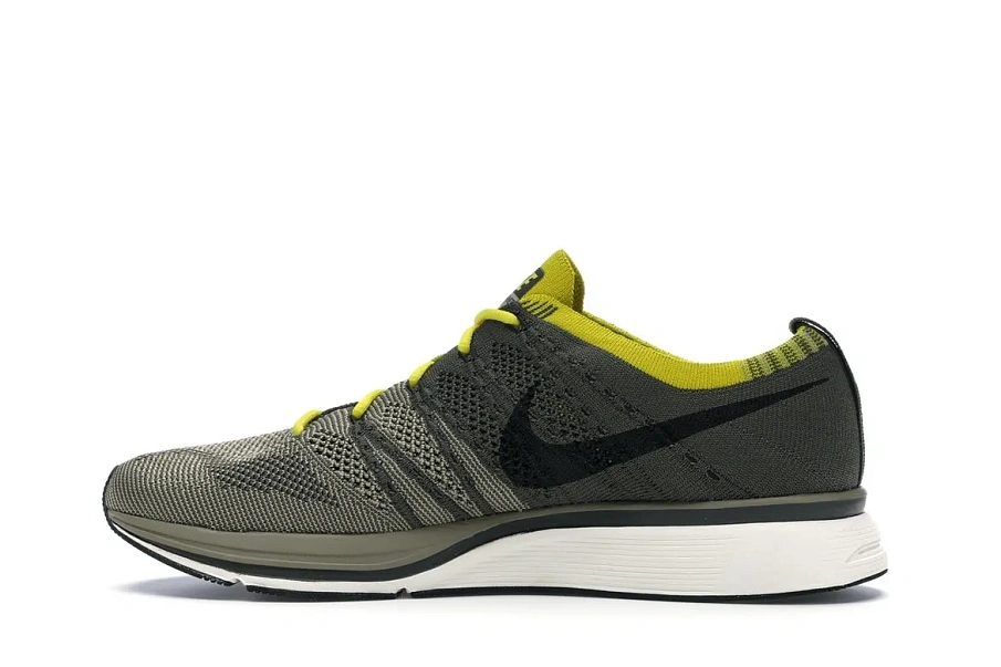 Фото № 6 с приближением к товару «‎Nike Flyknit Trainer Cargo Khaki Bright Citron»