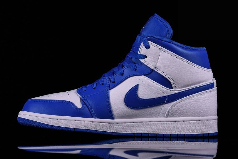 Фото № 2 с приближением к товару «‎Nike Air Jordan 1 Mid Hyper Royal WhiteBlue»