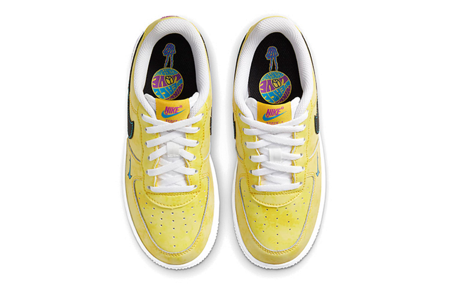 Фото № 4 с приближением к товару «‎"(BP) Nike Force 1 LV8 3 Peace Love and Basketball WhiteYellowBlue"»