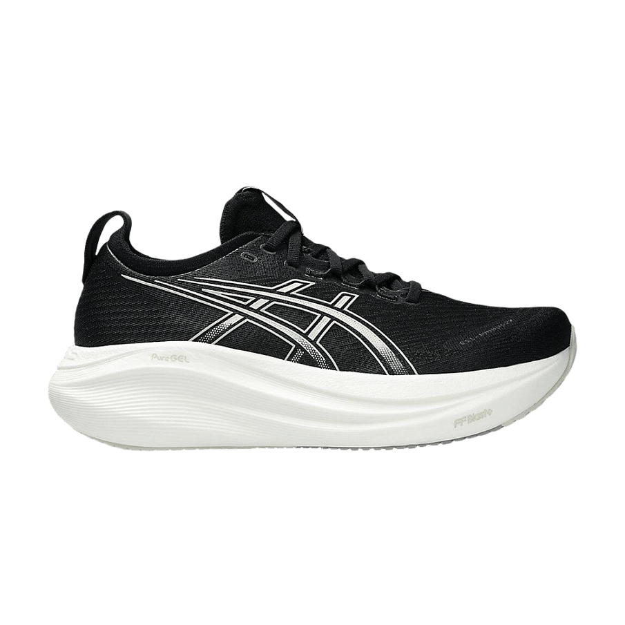 Фото № 1 с приближением к товару «‎ASICS Women's Gel Nimbus 27 Wide Black Lake Grey»