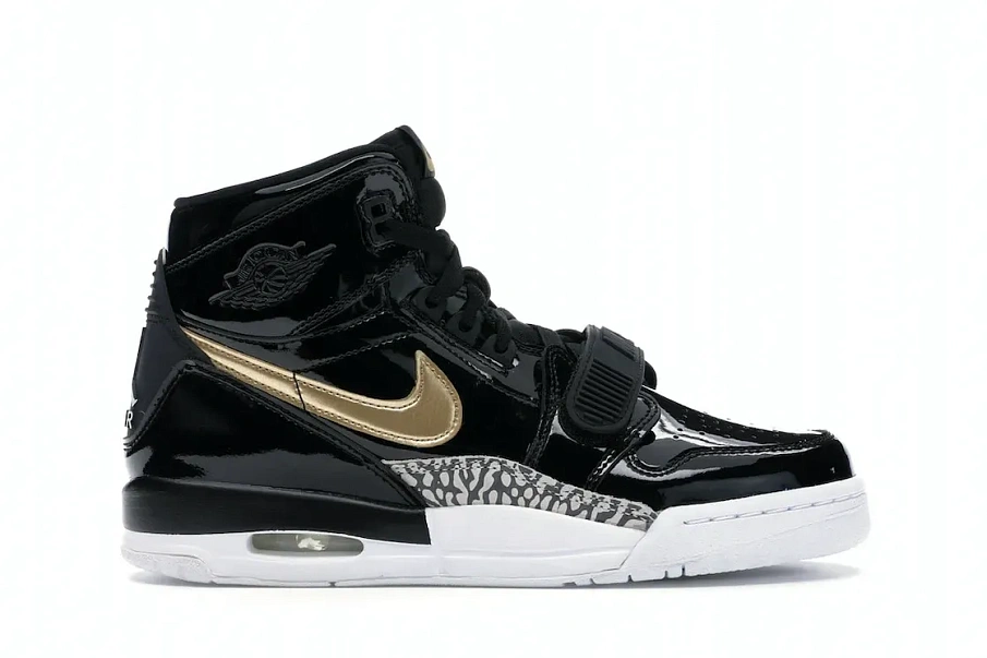 Фото № 1 с приближением к товару «‎Jordan Legacy 312 Black Gold Patent »