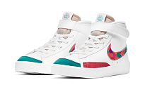 Фото № 3 с приближением к товару «‎BP Nike Blazer mid Skate shoes WhiteSpirit TealRacer BlueBright Crimson»