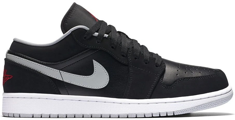 Фото № 1 с приближением к товару «‎Jordan 1 Low Black Wolf Grey»