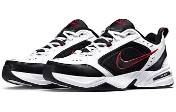 Nike Air Monarch 4 Sports Shoes BlackWhiteRed - 3