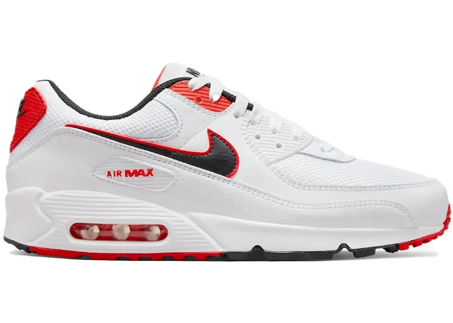 Фото № 1 с приближением к товару «‎Nike Air Max 90 White Max Orange»