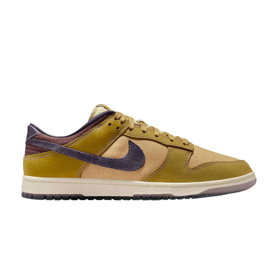 Фото № 1 с приближением к товару «‎Nike Dunk Low Retro SE Buff Gold Dark Raisin (IB6752-700)»
