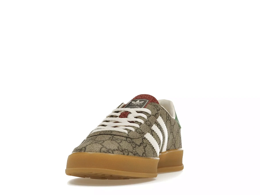 Фото № 6 с приближением к товару «‎adidas x Gucci Gazelle Beige GG Monogram»