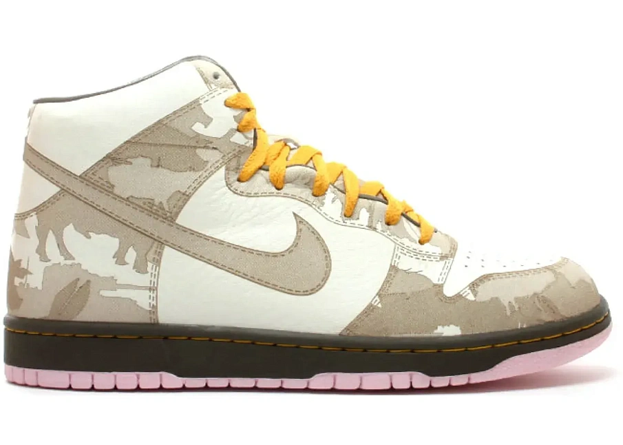 Фото № 1 с приближением к товару «‎Nike Dunk High 1 Piece White Khaki Pink Ice»